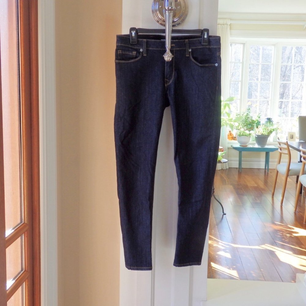 Baldwin dark rinse skinny ankle jeans The Rivington mid rise 30 - Picture 8 of 12